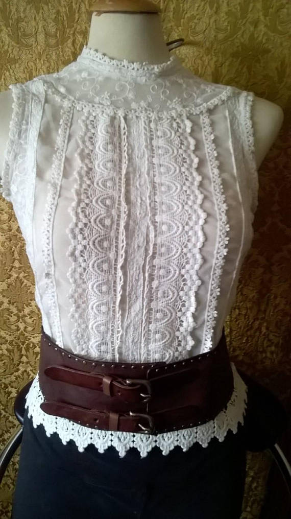 sheer cream blouse