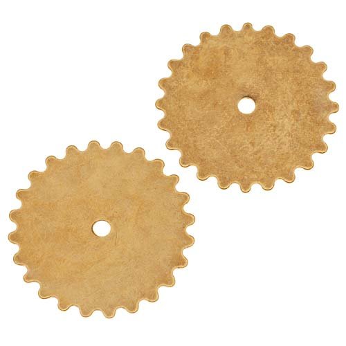 Antiqued Brass Stamping Steampunk Full Gear Cog Wheel 26mm (2) steampunk buy now online