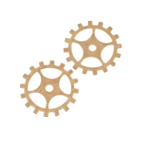 Antiqued Brass Stamping Steampunk Star Gear Cog Wheel Medium 19mm (2) steampunk buy now online