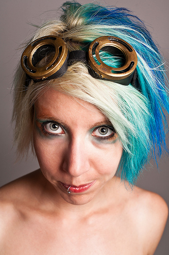 Chicazul with Steampunk Goggles steampunk buy now online