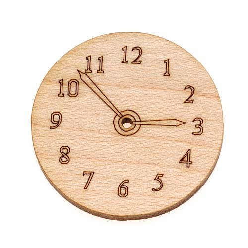 Maple Wood Laser Cut Steampunk Clock Face Pendant Bead Component 1 Inch steampunk buy now online