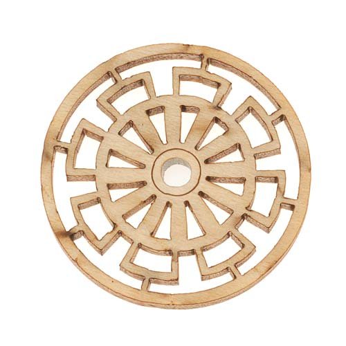 Maple Wood Laser Cut Steampunk Circle Pendant Component 1 Inch steampunk buy now online