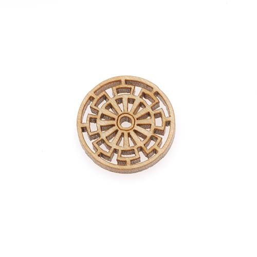Maple Wood Laser Cut Steampunk Circle Pendant Component 1/2 Inch steampunk buy now online