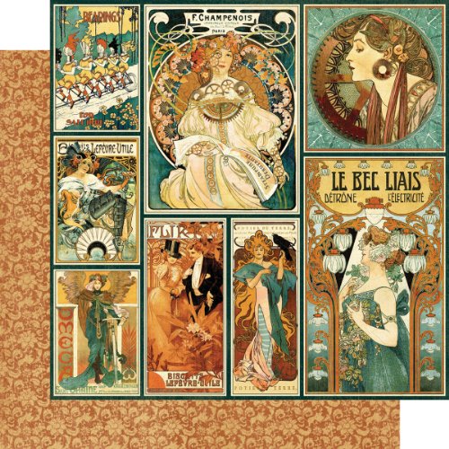 Steampunk Debutante Double-Sided Paper 12"X12"-Nouveau Artistry steampunk buy now online