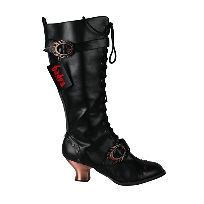 Steampunk Lace up boots - Hades Shoes - Vintage Knee High Vintage Boots steampunk buy now online