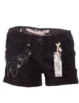 Black Velvet Feel Shorts steampunk buy now online