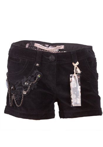 Black Velvet Feel Shorts steampunk buy now online