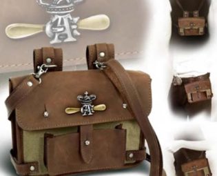 Alchemy Empire: Steampunk Wing-Commander's Leather Bag steampunk buy now online