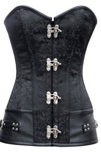 Black / Red / White Brocade Steampunk Corset Burlesque Moulin Rouge steampunk buy now online