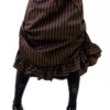 Authentic Steampunk Victorian Ruffle Hem Tucked Stripe Skirt steampunk buy now online