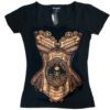 Restyle 'STEAMPUNK CORSET' Women's V-Neck T-Shirt Black steampunk buy now online