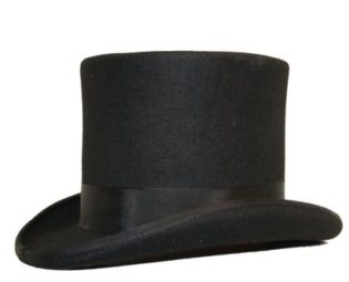 BLACK 100% WOOL HAND MADE TOP FELT EVENT HAT steampunk buy now online