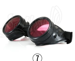 4sold (TM) Cyber Goggles STEAMPUNK Ultra Black Steam Punk Rave Goth like Sunglasses steampunk buy now online