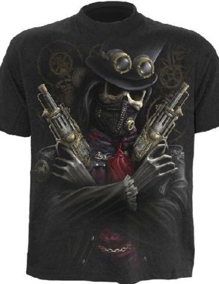 Spiral - Men - STEAM PUNK BANDIT - T-Shirt Black steampunk buy now online
