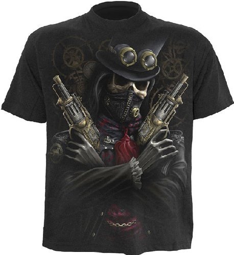Spiral - Men - STEAM PUNK BANDIT - T-Shirt Black steampunk buy now online