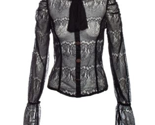 Jawbreaker Steampunk Lace Shirt (Black) steampunk buy now online