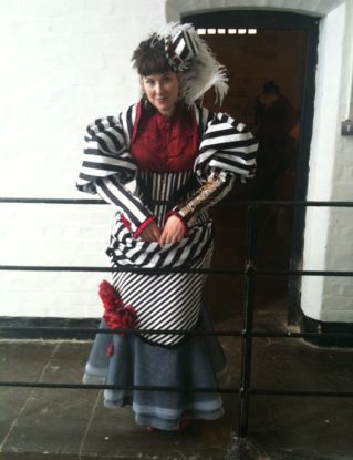 Licorice Swirl Striped Steampunk Corset Costume steampunk buy now online