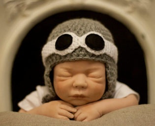 Aviator Hat and Goggles baby, toddler and child grey and black steampunk buy now online