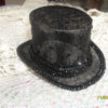 Swarovski crystal encrusted mini top hat. Black. Goth. Wedding. Steampunk. steampunk buy now online
