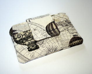 Vintage Hot Air Balloons - Zip up Coin Purse / Wallet / Phone Case steampunk buy now online