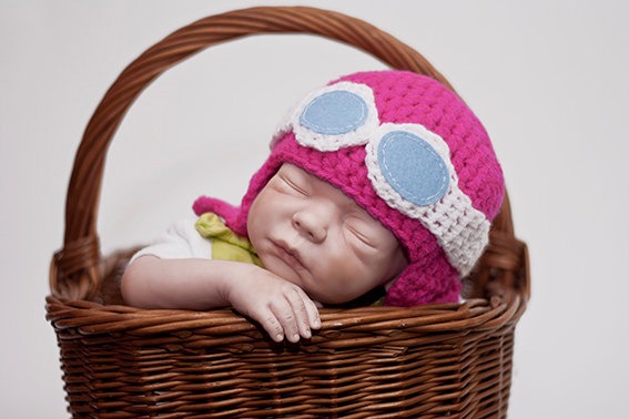 Aviator Hat and Goggles baby, toddler and child PINK steampunk buy now online