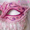 Pink Masquerade Mask 'Arabian Nights' Venetian Carnival, Beaded Veil, Bridal, Belly Dance, Wedding, Rhinestone, Fetish, Victorian, Steampunk steampunk buy now online