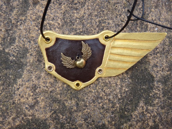 Sky Captain - steampunk leather eyepatch - Gold version steampunk buy now online