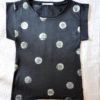 Oversized womens tshirt in organic cotton - stencil art - polka dots steampunk buy now online