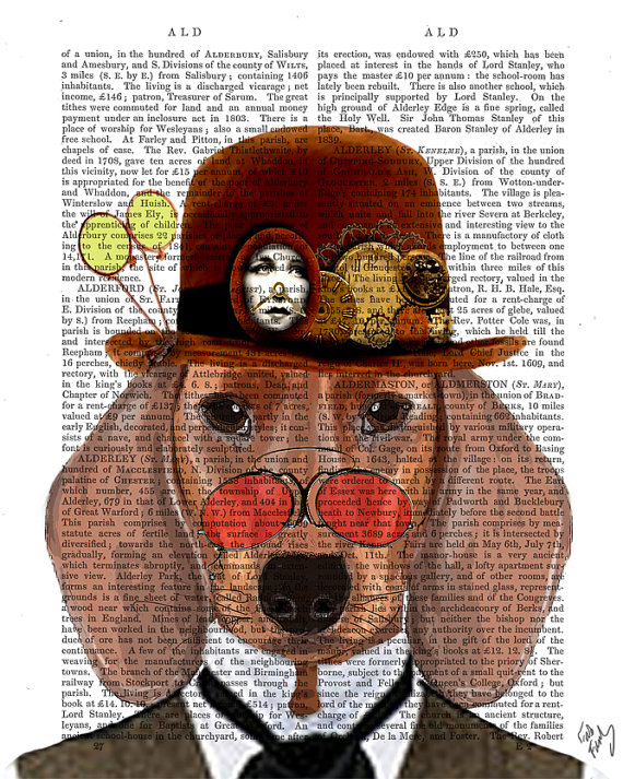 Dachshund Print & Bowler Hat, dog poster dog wall decor dog illustration dog picture dog gift for dog lover dog Print dog art doxie print steampunk buy now online