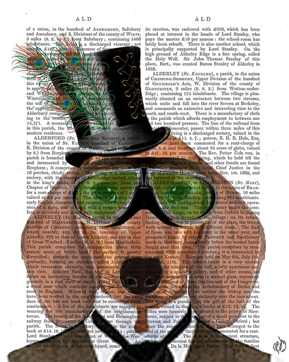 Dashing Dachshund Art Print dictionary page book art Dog Art Dog Print wall art wall decor Doxie steampunk steampunk buy now online