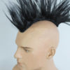 Mad Max Mohawk Style Costume Headdress, Black with White Striped In a Middle. Hair Piece, Men's Top Wig steampunk buy now online