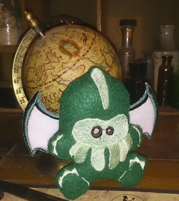 Small Stuffed Cute Cthulhu Car Mirror / Window Charm / Tree Ornament steampunk buy now online