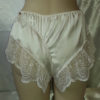 Scarlet - Steampunk French lace and silk tap pants IVORY - crotchless and back opening steampunk buy now online