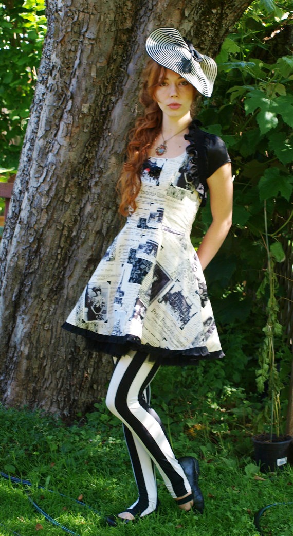Sew Quaint...April in Paris Goth Lolita Steampunk Skater Prom Dress steampunk buy now online