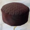 Smoking Cap Victorian Style Quilted and Beaded Mens Lounge Hat, Cocoa Pillbox Hat Mens Steampunk Oriental Cap - handmade chocolate brown steampunk buy now online
