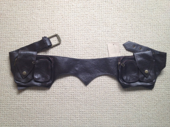 Dark Brown LEATHER utility belt, POCKET BELT, fanny pack, steampunk belt, lebept steampunk buy now online