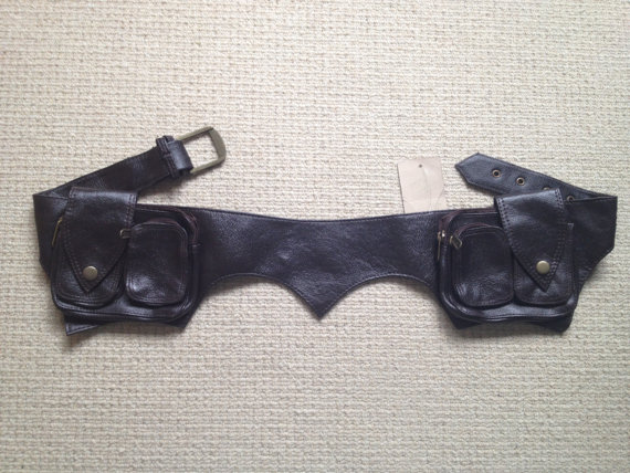 Dark Brown LEATHER utility belt, POCKET BELT, fanny pack, steampunk belt, lebept steampunk buy now online
