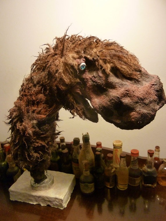 Handmade Creature Sculpture. The Endangered Abominable Ashmoor. Fantasy Art with Unique and Magical Story steampunk buy now online