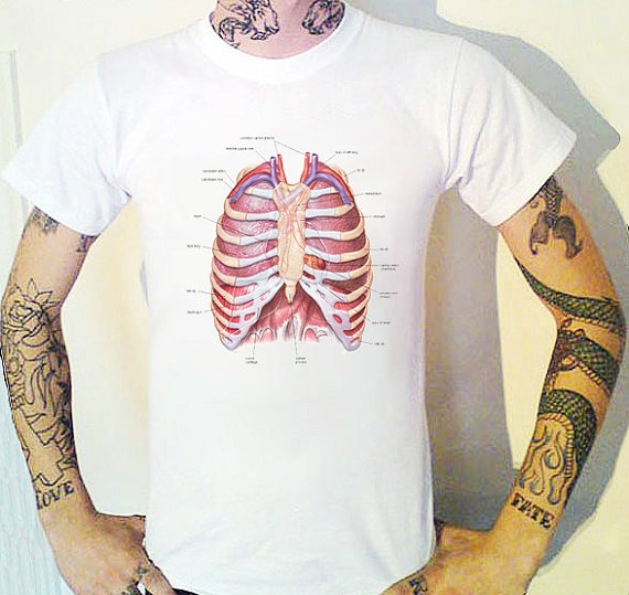 Chest Anatomical T-Shirt Steampunk Biology Anatomy steampunk buy now online
