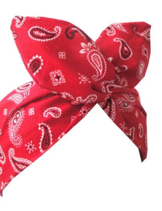 Red Paisley print Rockabilly Wire Headband - Bandana steampunk buy now online