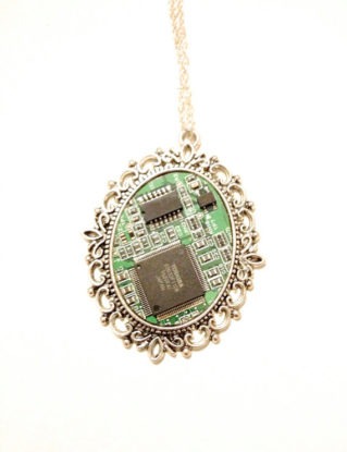 Cyberpunk, steampunk electronic pendant, Victorian, computer board, electropunk, geek, statement jewellery steampunk buy now online