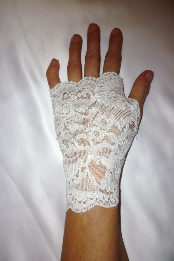 white Fingerless gloves WEDDING BRIDAL gothic punk steampunk burlesque dancer party steampunk buy now online