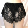 Scarlet - Steampunk French lace tap pants BLACK - crotchless and back opening steampunk buy now online