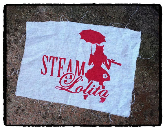 Steam lolita patch - steampunk patch - lolita patch - back patch - sew on patch - diy - kawaii patch - fairy kei 24 x 18cm 9.4 x 7.1in steampunk buy now online