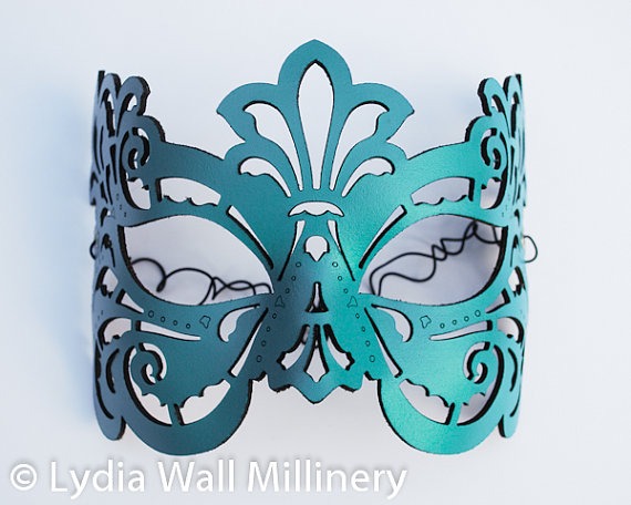 Turquoise Leather Mask steampunk buy now online