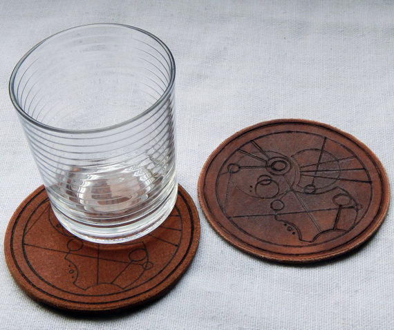 Leather Dr Who - Gallifreyan Game of Thrones coaster steampunk buy now online