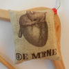 VALENTINE'S 'BE MINE' anatomical heart lavender sachet, heart illustration and graphic letters quote, Valentine's gift, declaration of love steampunk buy now online