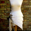 Post apocalyptic asymmetric over skirt clothing antiqued white sizes Small to XXL steampunk buy now online
