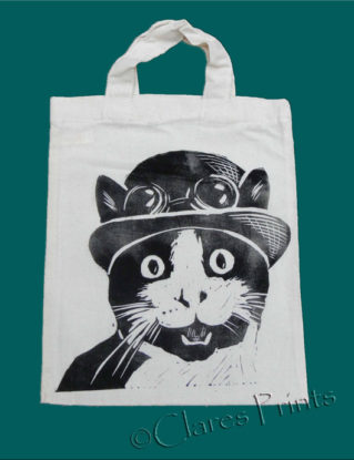 Steampunk Cat Bag Hand Printed Mini Tote Shopping Bag Children steampunk buy now online