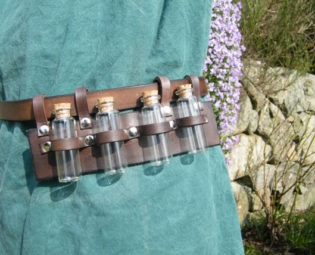 Leather Vial Holder steampunk buy now online